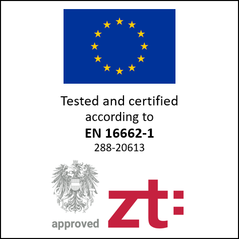 Logo AutoSock ist nach der europäischen Norm EN16662-1 getestet und zertifiziert